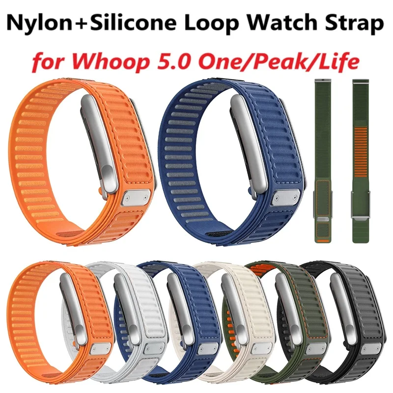 Sport Loop Velcro - Nylon siliconen horlogeband voor Whoop 5.0
