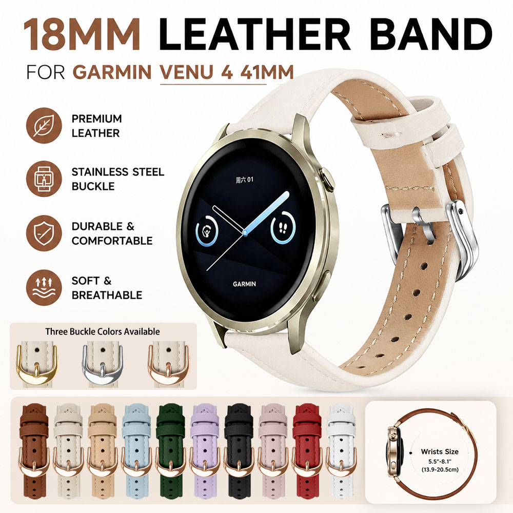 Leather Strap Quick Release - 18mm Quick Release lederen band voor