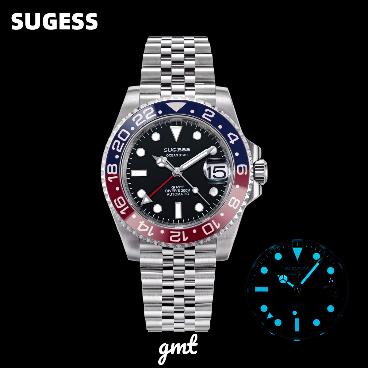 Rolex Watch Submariner - Sugess GMT Duikhorloge voor Heren Automatisch