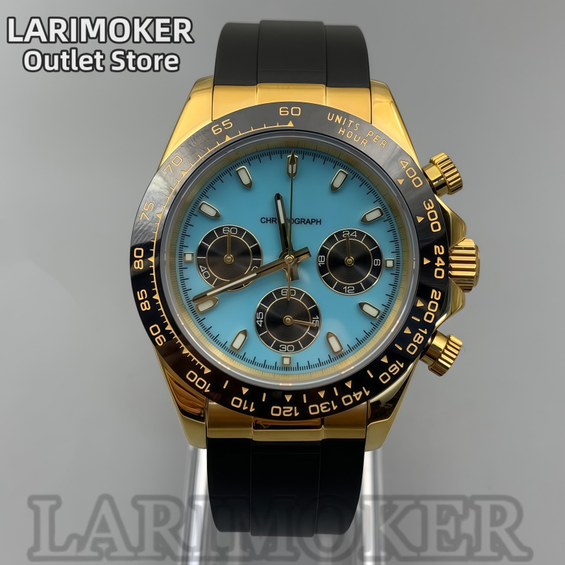 Rubber Strap Diver - LARIMOKER 39 mm heren sporthorloge VK63
