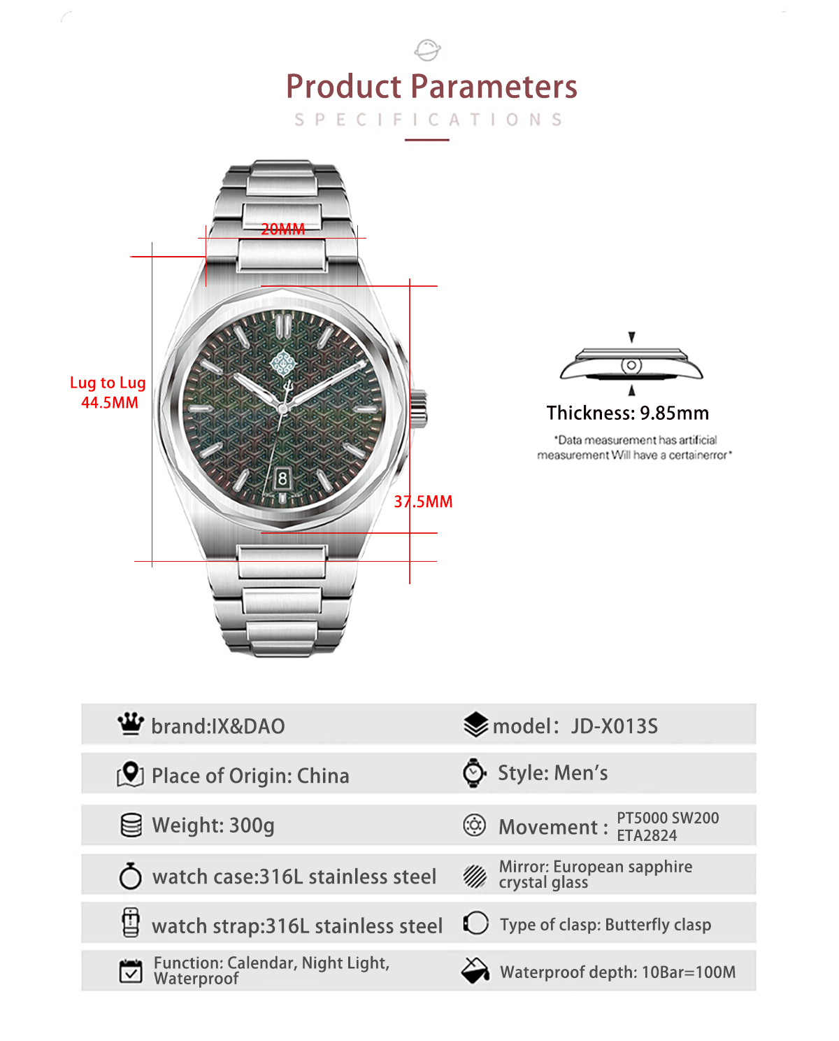 IX&DAO 2026 New Warrior 37mm H - Rolex Watch Submariner recensie en prijs