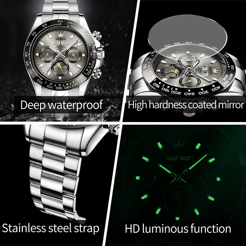 OLEVS 6654 Luxe herenhorloge c - Rolex Watch Submariner recensie en prijs