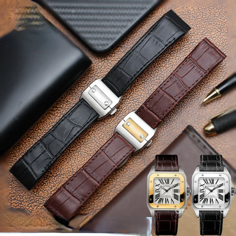 Lederen Horlogeband voor Carti - Cartier Watch Santos recensie en prijs