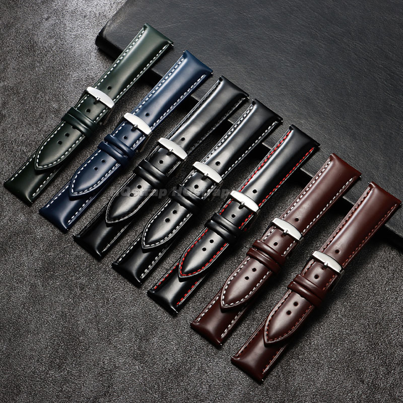 Olieglanzende lederen band 18m - Leather Strap Quick Release recensie en prijs